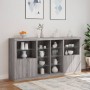 Sideboard with LED lights Sonoma gray 202x37x100 cm by , Sideboards - Ref: Foro24-3209189, Price: 262,32 €, Discount: %