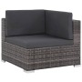 Set de muebles de jardín 6 pzas y cojines ratán sintético gris de vidaXL, Conjuntos de jardín - Ref: Foro24-44607, Precio: 52...