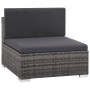 6-piece garden furniture set and gray synthetic rattan cushions by vidaXL, Garden sets - Ref: Foro24-44607, Price: 523,69 €, ...