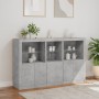 Sideboard mit betongrauen LED-Leuchten 162x37x100 cm von , Sideboards - Ref: Foro24-3209145, Preis: 243,98 €, Rabatt: %