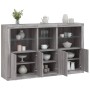 Sideboard with Sonoma grey LED lights 162x37x100 cm by , Sideboards - Ref: Foro24-3209147, Price: 248,82 €, Discount: %