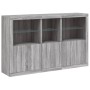 Sideboard with Sonoma grey LED lights 162x37x100 cm by , Sideboards - Ref: Foro24-3209147, Price: 248,82 €, Discount: %