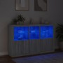 Sideboard with Sonoma grey LED lights 162x37x100 cm by , Sideboards - Ref: Foro24-3209147, Price: 248,82 €, Discount: %