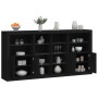 Sideboard with black LED lights 202x37x100 cm by , Sideboards - Ref: Foro24-3209185, Price: 282,72 €, Discount: %