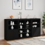 Sideboard with black LED lights 202x37x100 cm by , Sideboards - Ref: Foro24-3209185, Price: 282,72 €, Discount: %