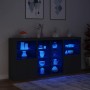 Sideboard with black LED lights 202x37x100 cm by , Sideboards - Ref: Foro24-3209185, Price: 282,72 €, Discount: %