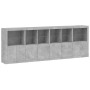 Sideboard with LED lights in concrete gray 283x37x100 cm by , Sideboards - Ref: Foro24-3209166, Price: 433,81 €, Discount: %