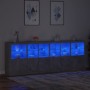 Sideboard with LED lights in concrete gray 283x37x100 cm by , Sideboards - Ref: Foro24-3209166, Price: 433,81 €, Discount: %