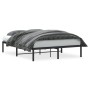 Estructura de cama de metal negro 140x200 cm de , Camas y somieres - Ref: Foro24-373656, Precio: 69,99 €, Descuento: %