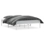 Estructura de cama de metal blanca 150x200 cm de , Camas y somieres - Ref: Foro24-373675, Precio: 85,29 €, Descuento: %