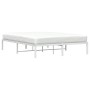 Estructura de cama de metal blanca 150x200 cm de , Camas y somieres - Ref: Foro24-373675, Precio: 85,29 €, Descuento: %