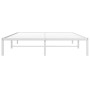 Estructura de cama de metal blanca 150x200 cm de , Camas y somieres - Ref: Foro24-373675, Precio: 85,29 €, Descuento: %