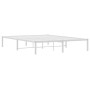 Estructura de cama de metal blanca 150x200 cm de , Camas y somieres - Ref: Foro24-373675, Precio: 85,29 €, Descuento: %