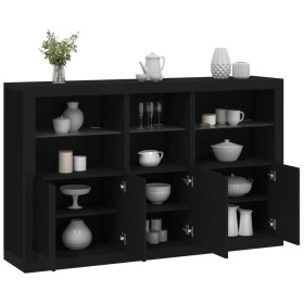 Sideboard mit LED-Leuchten schwarz 162x37x100 cm von , Sideboards - Ref: Foro24-3209143, Preis: 269,30 €, Rabatt: %