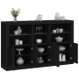 Sideboard with LED lights black 162x37x100 cm by , Sideboards - Ref: Foro24-3209143, Price: 264,35 €, Discount: %