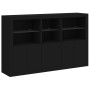 Aparador con luces LED negro 162x37x100 cm de , Aparadores - Ref: Foro24-3209143, Precio: 264,35 €, Descuento: %