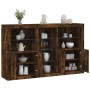 Sideboard with LED lights smoked oak 162x37x100 cm by , Sideboards - Ref: Foro24-3209174, Price: 244,03 €, Discount: %