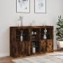 Sideboard with LED lights smoked oak 162x37x100 cm by , Sideboards - Ref: Foro24-3209174, Price: 244,03 €, Discount: %