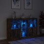 Sideboard with LED lights smoked oak 162x37x100 cm by , Sideboards - Ref: Foro24-3209174, Price: 244,03 €, Discount: %