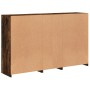 Sideboard with LED lights smoked oak 162x37x100 cm by , Sideboards - Ref: Foro24-3209174, Price: 244,03 €, Discount: %