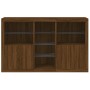 Sideboard with LED lights brown oak 162x37x100 cm by , Sideboards - Ref: Foro24-3209176, Price: 237,80 €, Discount: %