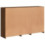 Sideboard with LED lights brown oak 162x37x100 cm by , Sideboards - Ref: Foro24-3209176, Price: 237,80 €, Discount: %