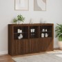 Sideboard with LED lights brown oak 162x37x100 cm by , Sideboards - Ref: Foro24-3209148, Price: 250,00 €, Discount: %