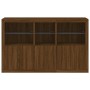 Sideboard with LED lights brown oak 162x37x100 cm by , Sideboards - Ref: Foro24-3209148, Price: 250,00 €, Discount: %