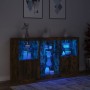 Sideboard with LED lights smoked oak 181.5x37x100 cm by , Sideboards - Ref: Foro24-3209181, Price: 263,18 €, Discount: %