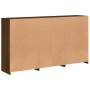 Sideboard with LED lights brown oak 181.5x37x100 cm by , Sideboards - Ref: Foro24-3209183, Price: 251,21 €, Discount: %