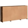 Sideboard with LED lights smoked oak 202x37x100 cm by , Sideboards - Ref: Foro24-3209188, Price: 266,54 €, Discount: %