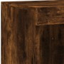 Sideboard with LED lights smoked oak 202x37x100 cm by , Sideboards - Ref: Foro24-3209188, Price: 266,54 €, Discount: %