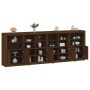 Sideboard with LED lights brown oak 283x37x100 cm by , Sideboards - Ref: Foro24-3209169, Price: 458,92 €, Discount: %