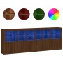 Sideboard with LED lights brown oak 283x37x100 cm by , Sideboards - Ref: Foro24-3209169, Price: 458,92 €, Discount: %