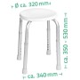 RIDDER White bathroom stool 110 kg A00603101 by RIDDER, Shower seats and benches - Ref: Foro24-421608, Price: 61,78 €, Discou...