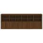 Sideboard with LED lights brown oak 283x37x100 cm by , Sideboards - Ref: Foro24-3209169, Price: 458,92 €, Discount: %