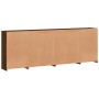 Sideboard with LED lights brown oak 283x37x100 cm by , Sideboards - Ref: Foro24-3209169, Price: 458,92 €, Discount: %