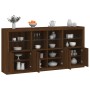 Sideboard with LED lights brown oak 202x37x100 cm by , Sideboards - Ref: Foro24-3209162, Price: 295,78 €, Discount: %