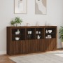 Sideboard with LED lights brown oak 202x37x100 cm by , Sideboards - Ref: Foro24-3209162, Price: 295,78 €, Discount: %