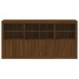 Sideboard with LED lights brown oak 202x37x100 cm by , Sideboards - Ref: Foro24-3209162, Price: 295,78 €, Discount: %