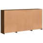 Sideboard with LED lights brown oak 202x37x100 cm by , Sideboards - Ref: Foro24-3209162, Price: 295,78 €, Discount: %