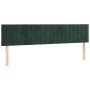 Cama box spring colchón y LED terciopelo verde oscuro 200x200cm de , Camas y somieres - Ref: Foro24-3134546, Precio: 602,01 €...