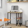 MDF computer desk metal black oak 80x40x72 cm by , Desks - Ref: Foro24-20557, Price: 57,37 €, Discount: %