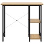 MDF computer desk metal black oak 80x40x72 cm by , Desks - Ref: Foro24-20557, Price: 57,37 €, Discount: %