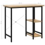 MDF computer desk metal black oak 80x40x72 cm by , Desks - Ref: Foro24-20557, Price: 57,37 €, Discount: %