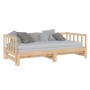 Sofá cama nido madera maciza de pino 90x200 cm de , Camas y somieres - Ref: Foro24-836156, Precio: 162,08 €, Descuento: %