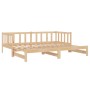 Sofá cama nido madera maciza de pino 90x200 cm de , Camas y somieres - Ref: Foro24-836156, Precio: 162,08 €, Descuento: %