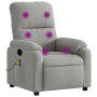 Massage Recliner Light Gray Microfiber Fabric by , Armchairs - Ref: Foro24-373457, Price: 224,76 €, Discount: %