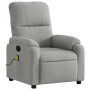 Massage Recliner Light Gray Microfiber Fabric by , Armchairs - Ref: Foro24-373457, Price: 224,76 €, Discount: %