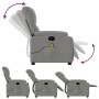 Massage Recliner Light Gray Microfiber Fabric by , Armchairs - Ref: Foro24-373457, Price: 224,76 €, Discount: %